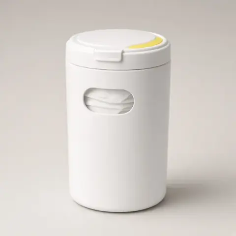Disinfect Wipe Canister, professional product photograph