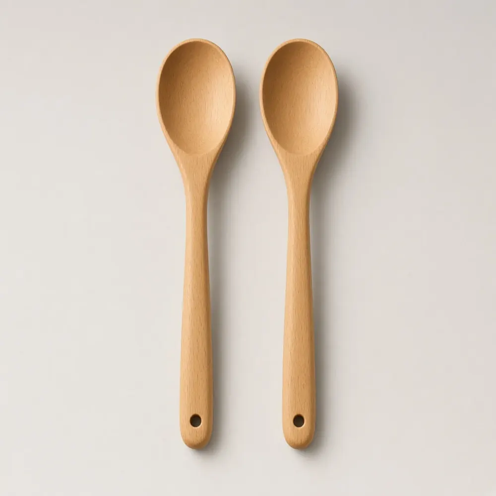 Oakbranch Wooden Spoon Pair, professional product photograph