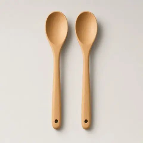 Oakbranch Wooden Spoon Pair, professional product photograph