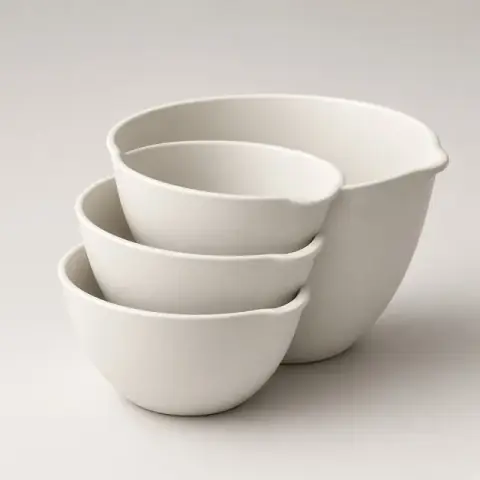 Riverstone Mixing Bowl Trio, professional product photograph
