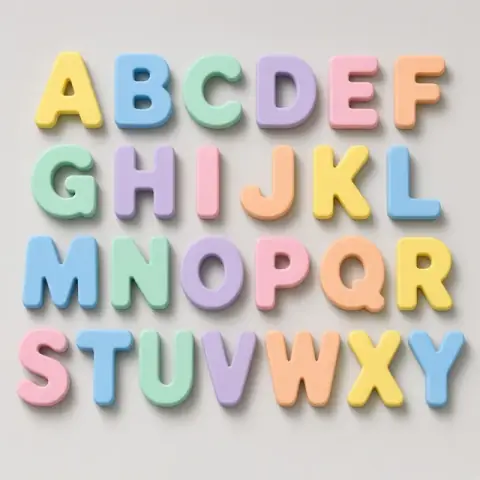 Bathfloat Foam Letters, professional product photograph