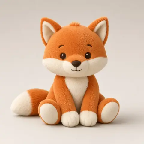 Softnest Plush Fox, professional product photograph