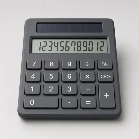 Calculator Field Compact, professional product photograph